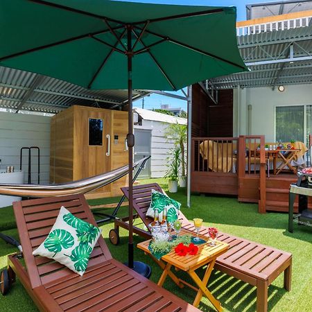 新規オープン サウナ Bbq ジャグジー付き 最大7名 無料駐車場4台 ビーチまで車で5分 Sky House Villa Uruma Ngoại thất bức ảnh